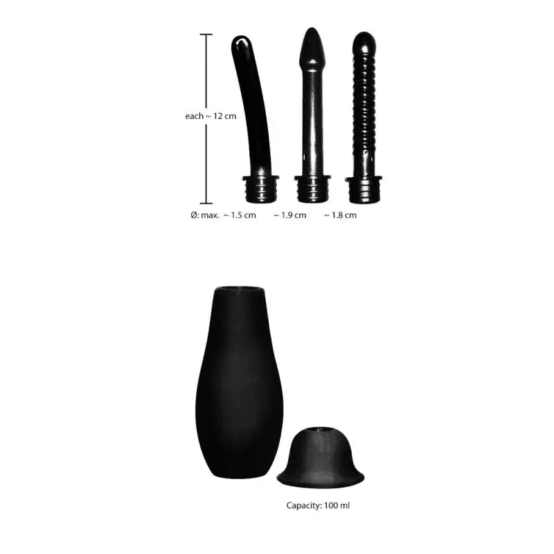 Bad Kitty Intimate Shower Anal Douche with Customizable Attachments