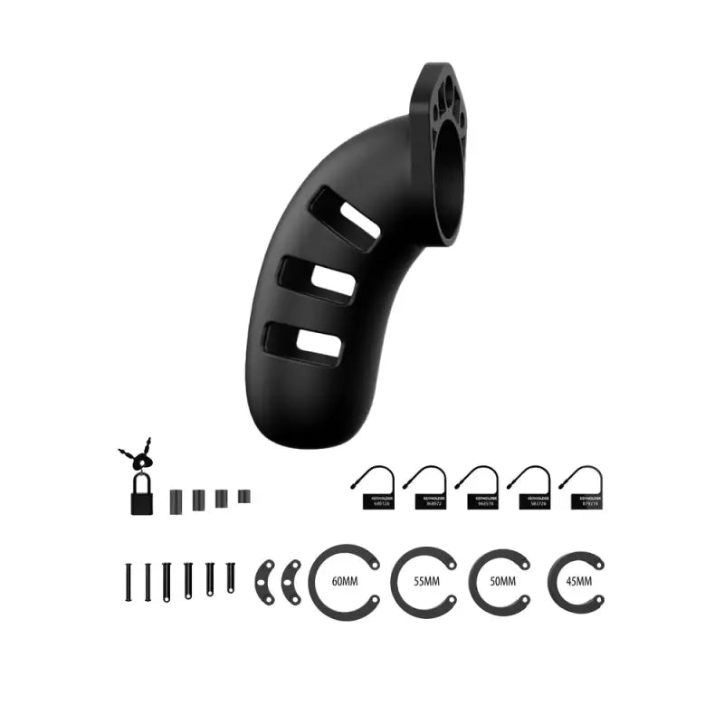 Black Silicone Chastity Cage for Men