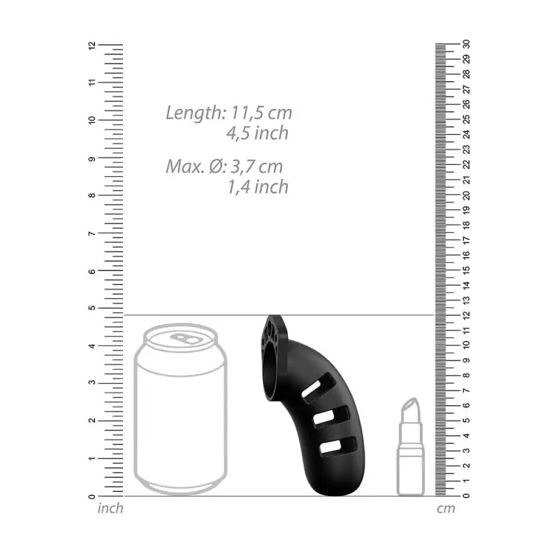 Black Silicone Chastity Cage for Men