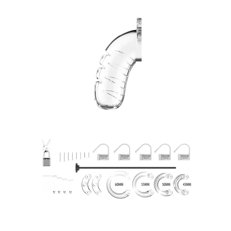 Clear Urethral Sound and Bondage Cock Rings for Enhanced Pleasure