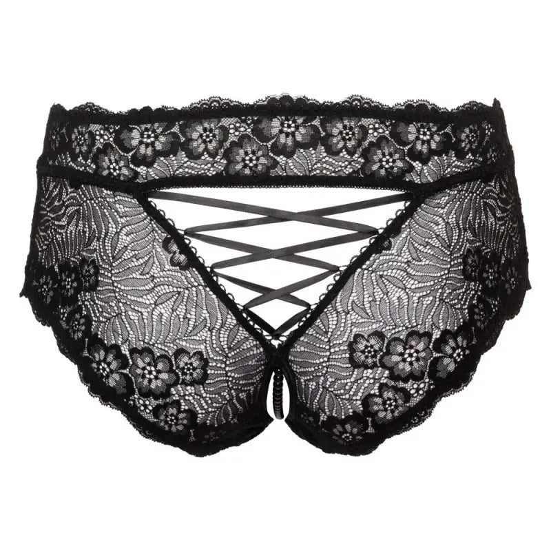 Cottelli Curves Panties with Stimulating Pearl Chain and Delicate Lace