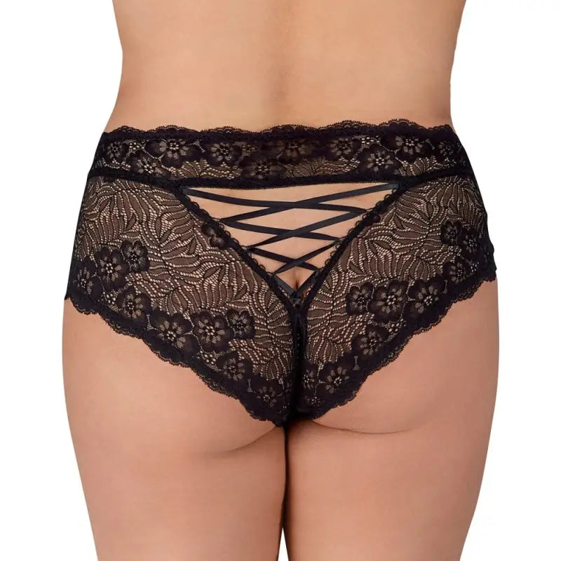Cottelli Curves Panties with Stimulating Pearl Chain and Delicate Lace