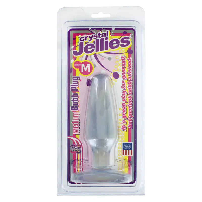 Crystal Jellies Medium Butt Plug Clear for Ultimate Pleasure Exploration