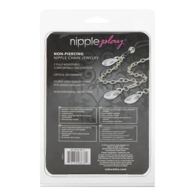 Crystal Nipple Chain Jewellery for Non-Pierced Nipple Play