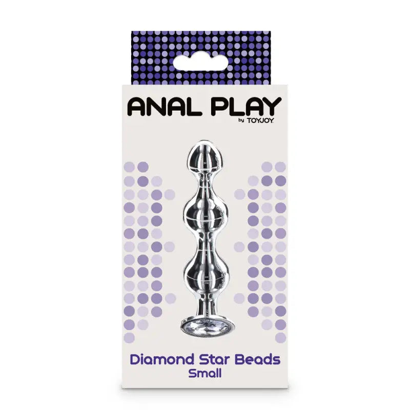 Diamond Star Beads Small Butt Plug with Jewel Accent