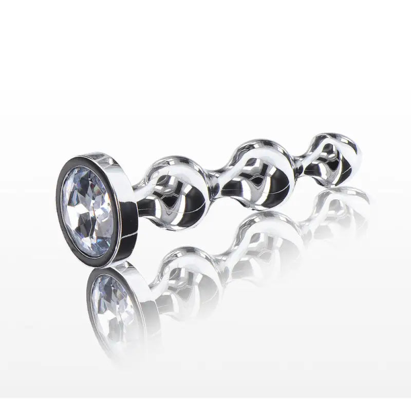 Diamond Star Beads Small Butt Plug with Jewel Accent