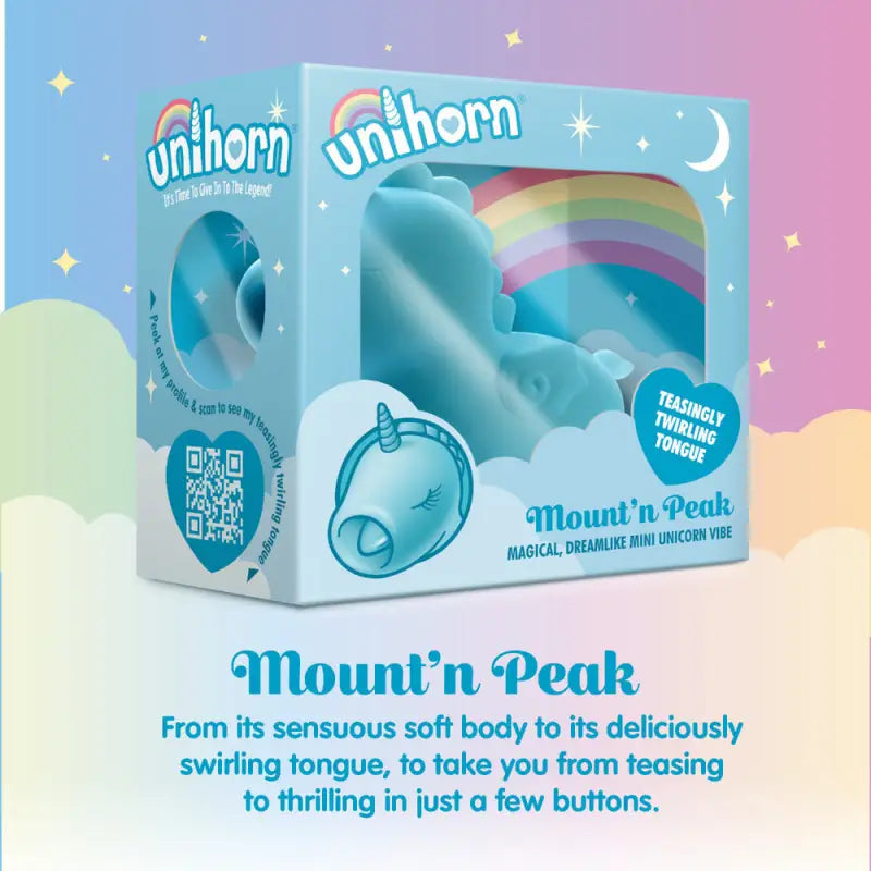 Discover Exquisite Pleasure with Unihorn Mountn Peak Twirling Tongue Unicorn