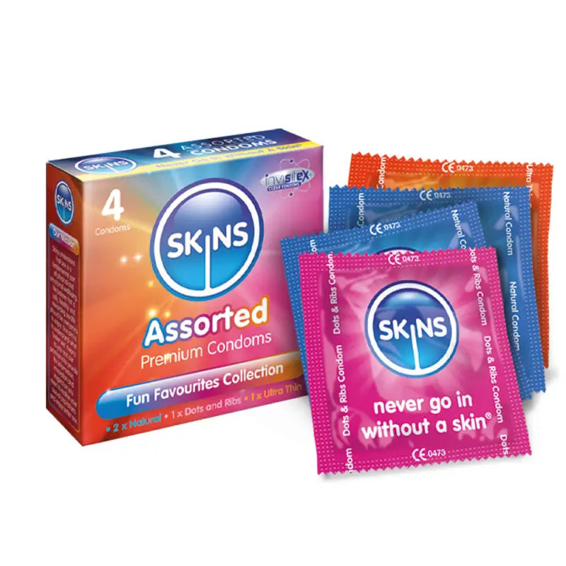 Skins Condoms Assorted 4 Pack - D&R NAT UT
