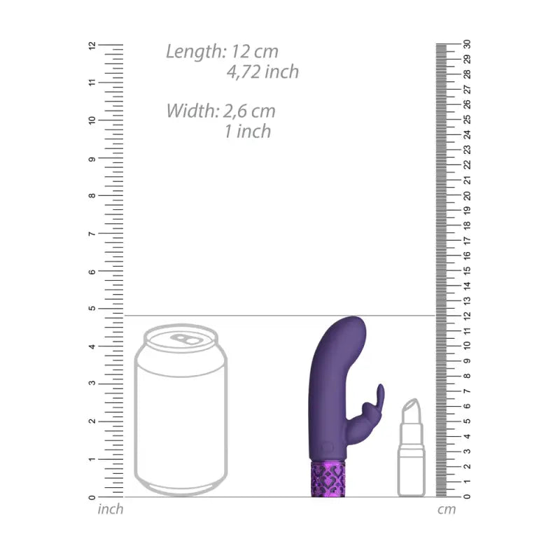 Discover Royal Gems Dazzling Rechargeable Rabbit Bullet Purple Delight