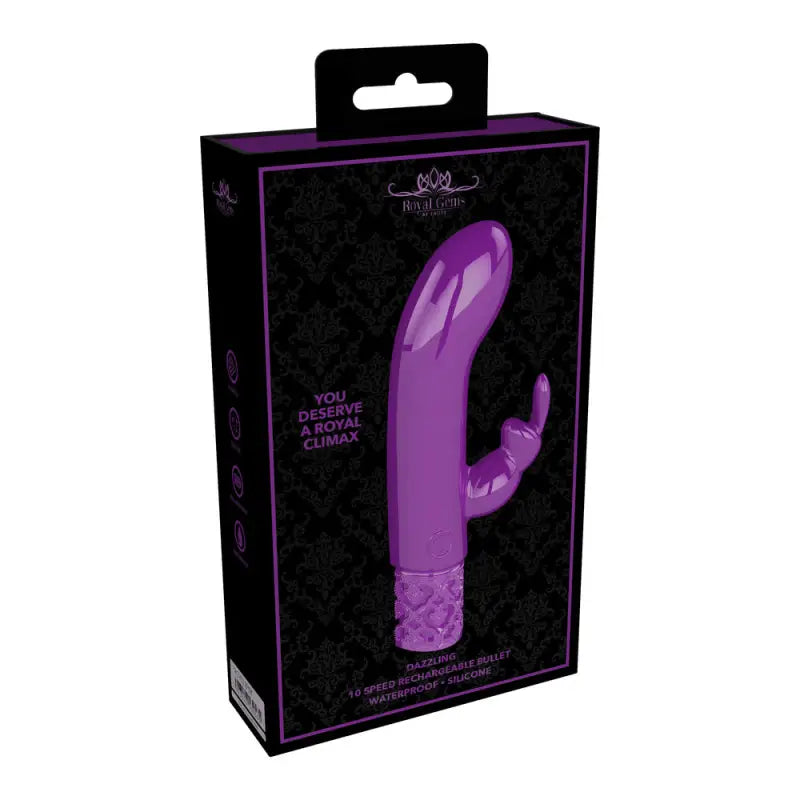 Discover Royal Gems Dazzling Rechargeable Rabbit Bullet Purple Delight