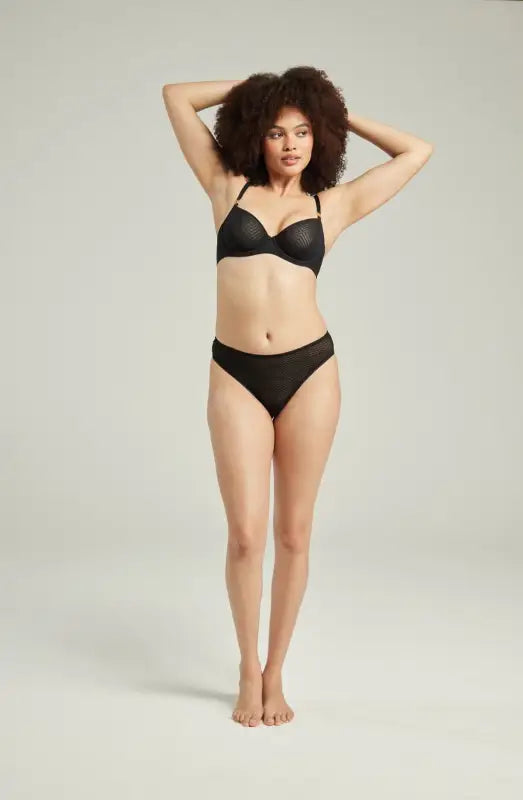 Discover Sheer Deco High Leg Brief for an Everyday Silhouette
