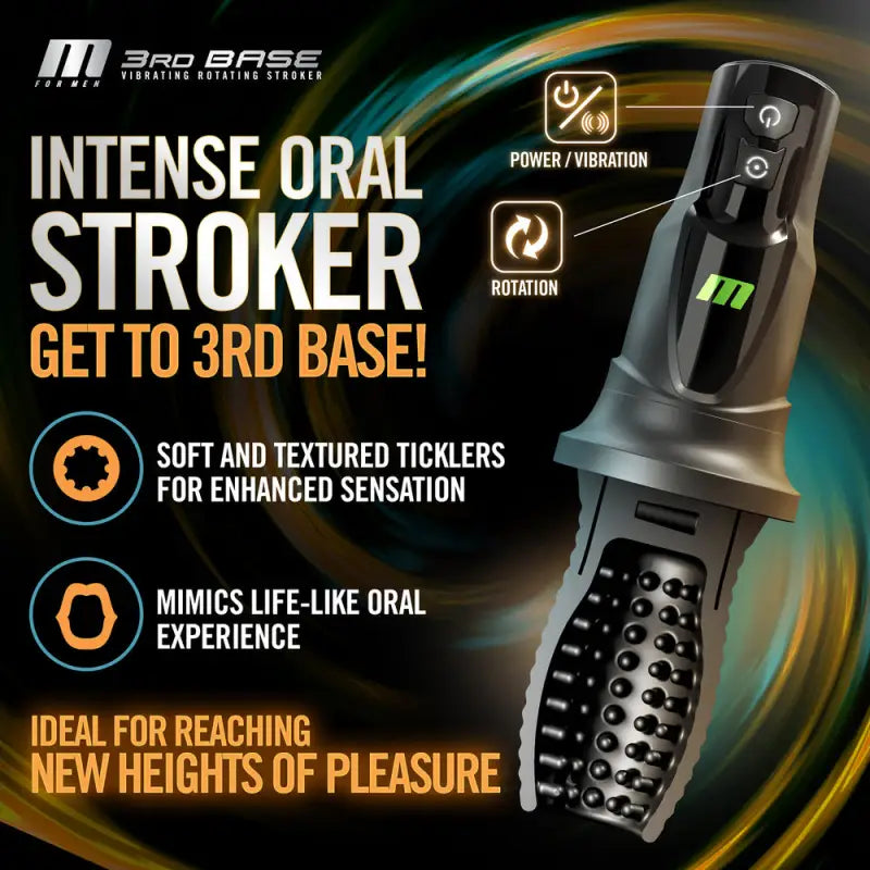 Discover the 3rd Base Vibrating Rotating Masturbator for Intense Pleasure
