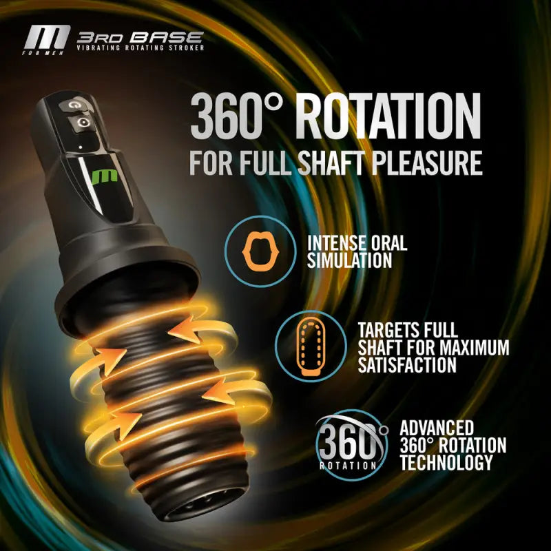 Discover the 3rd Base Vibrating Rotating Masturbator for Intense Pleasure