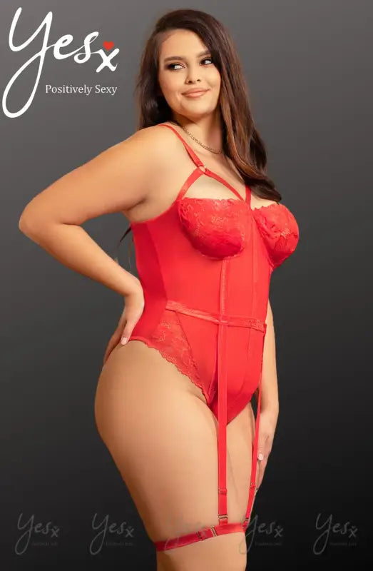 Discover the Allure of the YesX YX858Q Red Bodysuit with Adjustable Fastening