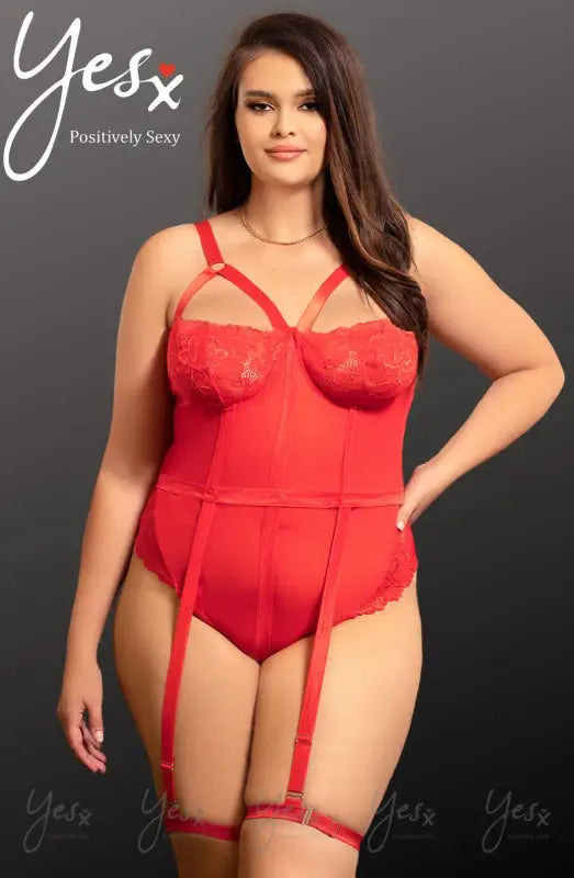 Discover the Allure of the YesX YX858Q Red Bodysuit with Adjustable Fastening
