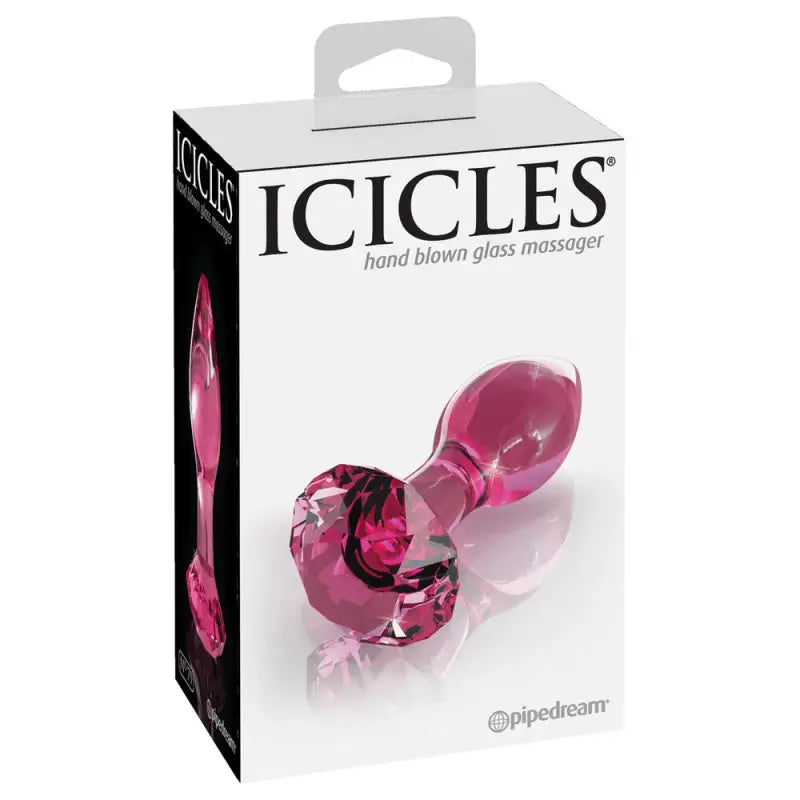 Discover the Elegance of Pink Crystal Glass Butt Plug
