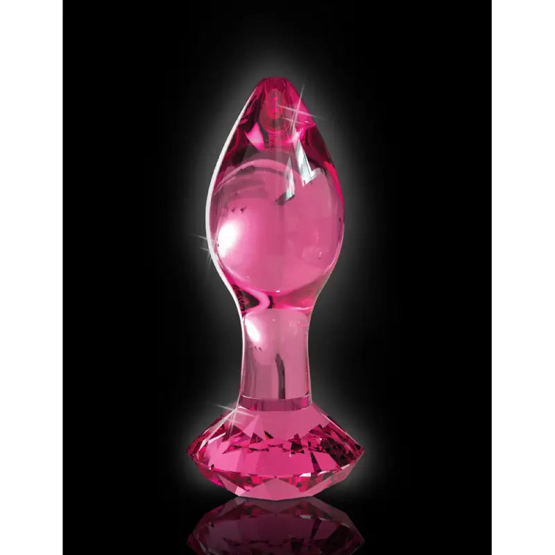 Discover the Elegance of Pink Crystal Glass Butt Plug