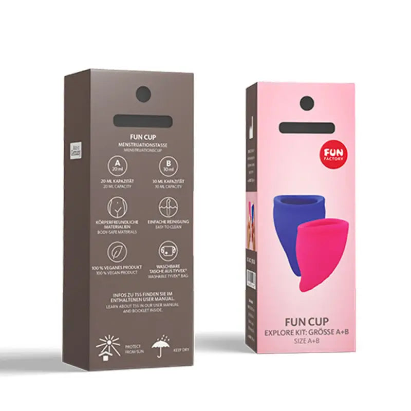 Fun Factory Fun Cup Explore Kit Pink and Ultramarine - Menstrual Cups