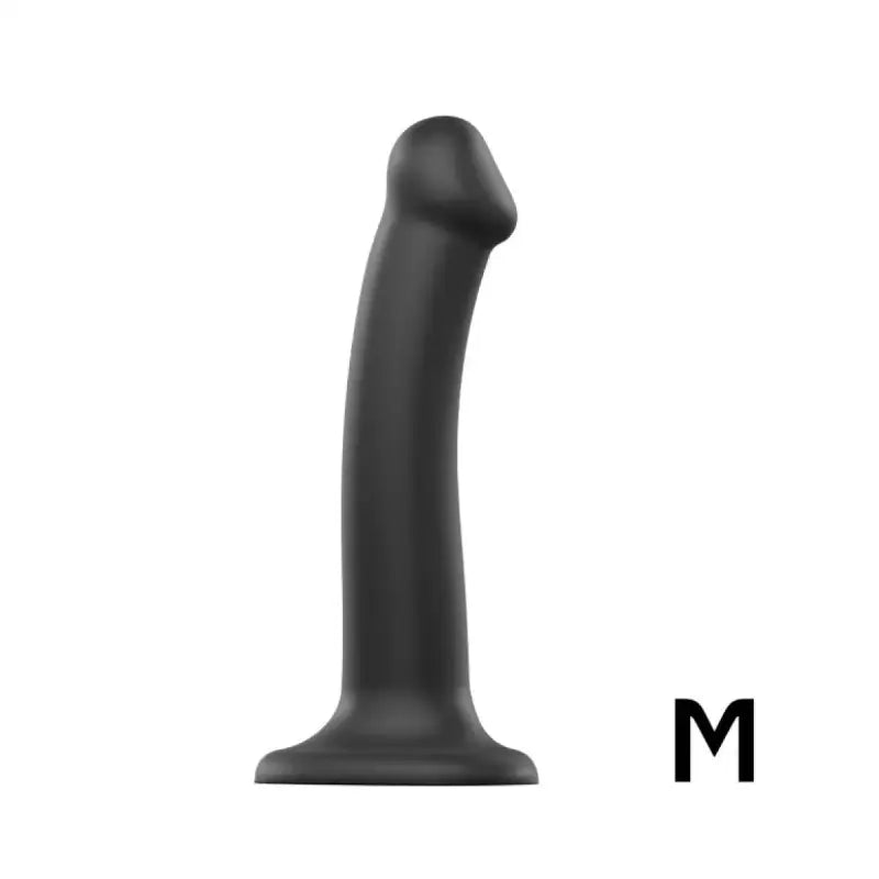 Strap On Me - Semi-Realistic Dual Density Bendable Dildo Black - M