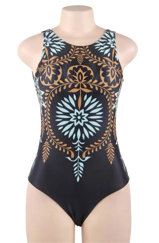 Discover the YesX YX961 One Piece Swimsuit Navy with Stunning Print Design