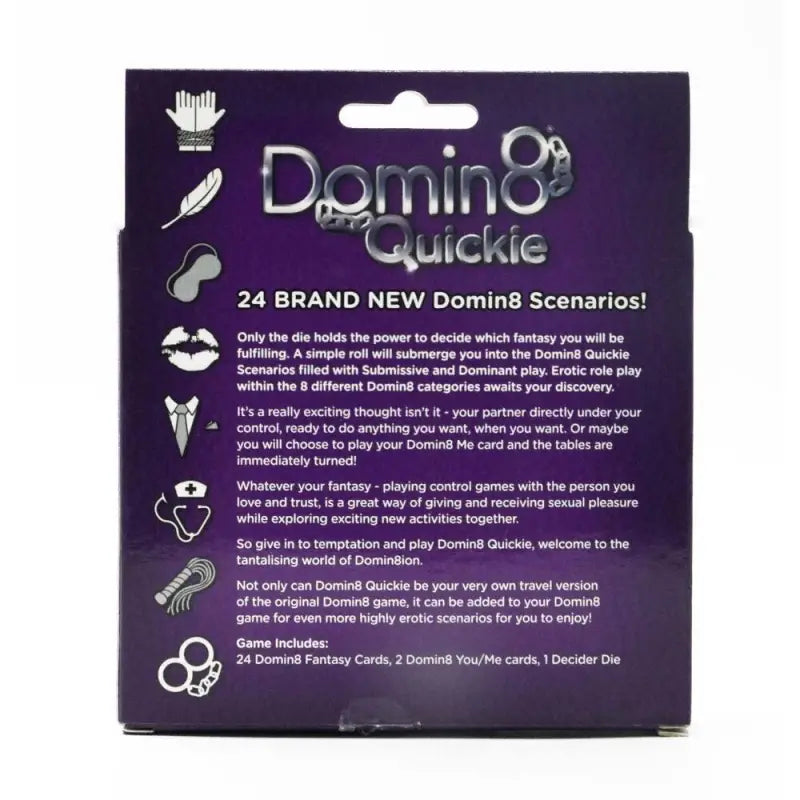 Domin8 Quickie Card Game Featuring 24 Unique Domin8 Scenarios