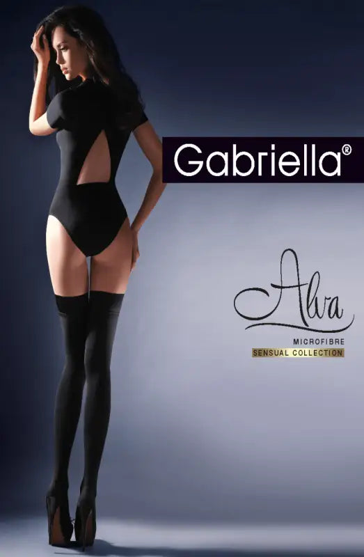 Elevate Elegance with Gabriella Calze Alva Hold Ups in Black