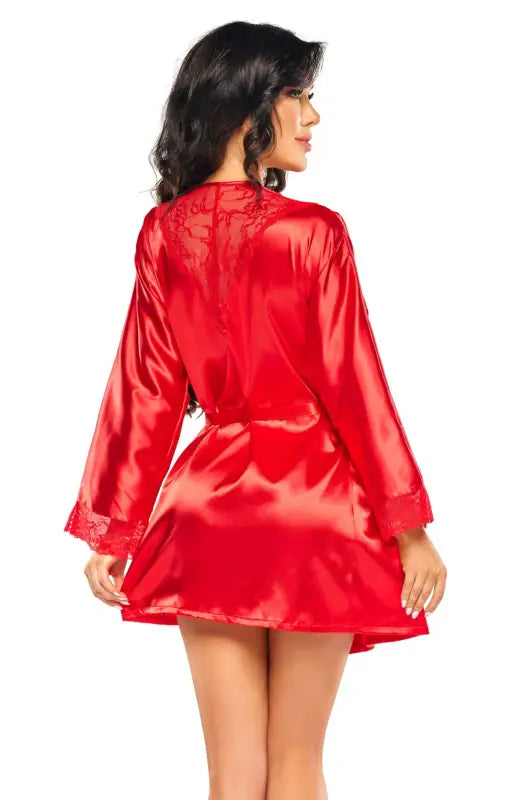 Elevate Elegance with the Sherie Peignoir Red from Beauty Night BN6670 - One Size (S-L)