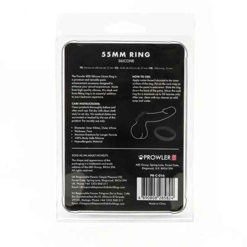 Elevate Intimacy with Prowler Red Silicone 55mm Performance Ring