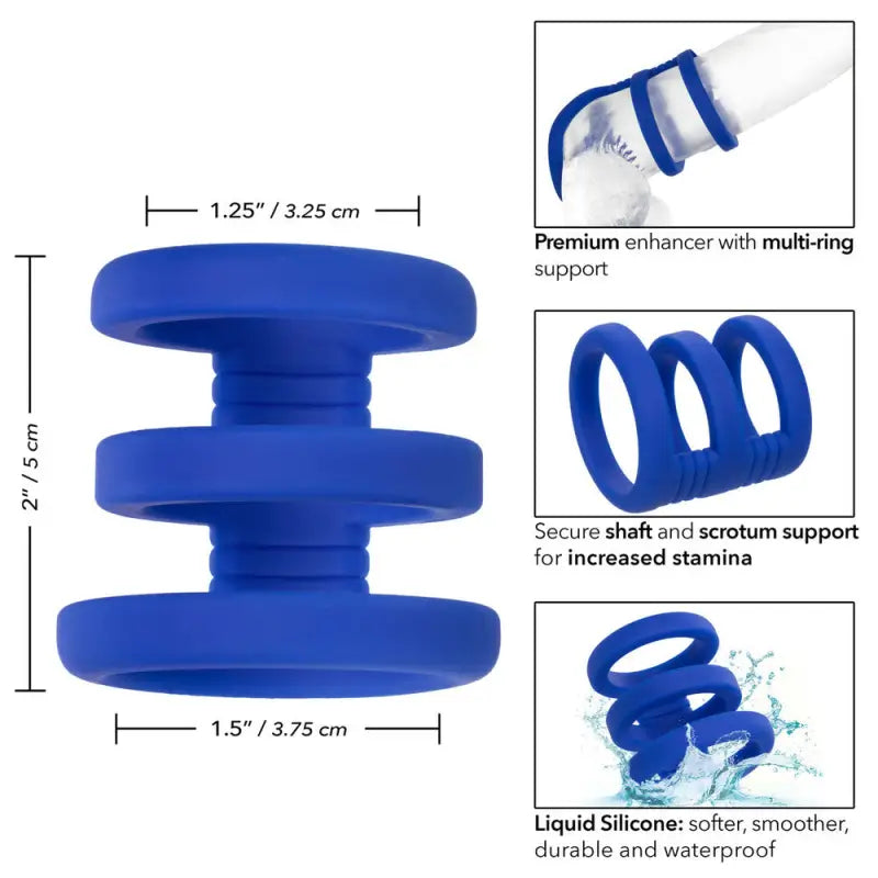 Elevate Performance with the Admiral Triple Cock Liquid Silicone Enhancer