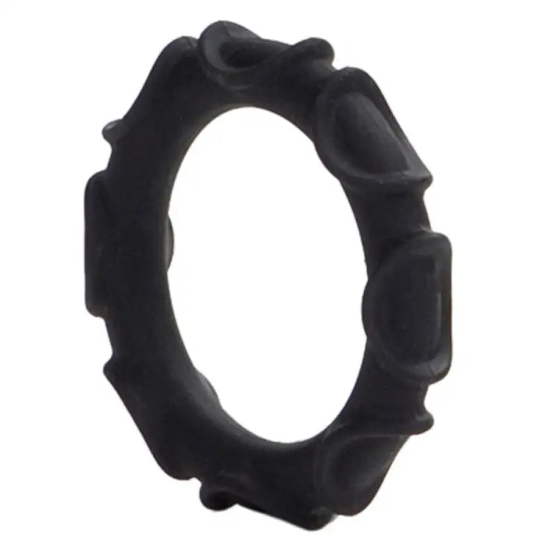 Elevate Pleasure with the Atlas Silicone Cock Ring Black