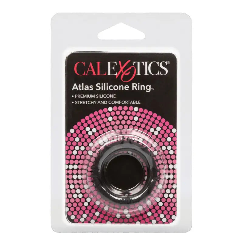 Elevate Pleasure with the Atlas Silicone Cock Ring Black