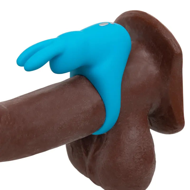 Happy Rabbit Rechargeable Vibrating Rabbit Cock Ring - Blue