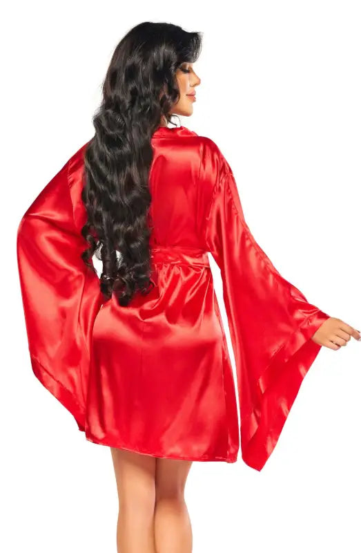 Elevate Your Evenings with the Samira Peignoir Red by Beauty Night BN6664 - One Size (S-L)