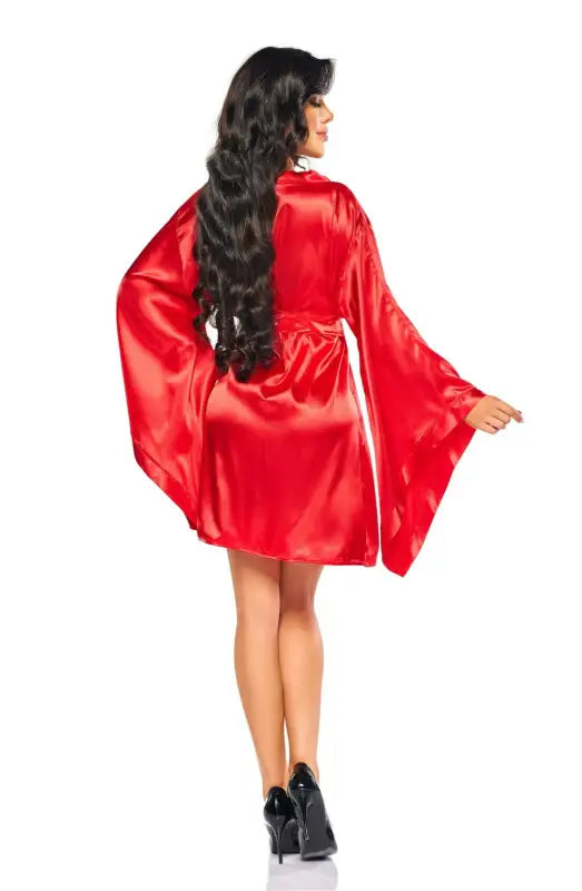 Elevate Your Evenings with the Samira Peignoir Red by Beauty Night BN6664 - One Size (S-L)