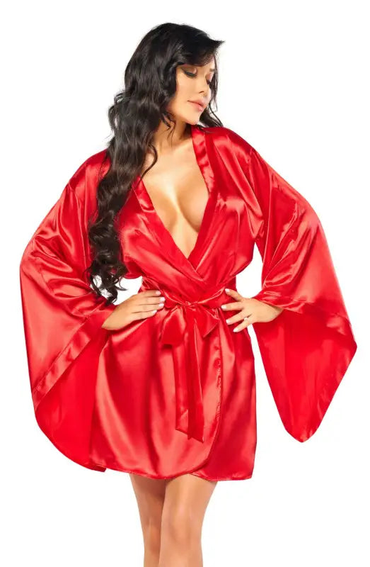 Elevate Your Evenings with the Samira Peignoir Red by Beauty Night BN6664 - One Size (S-L)
