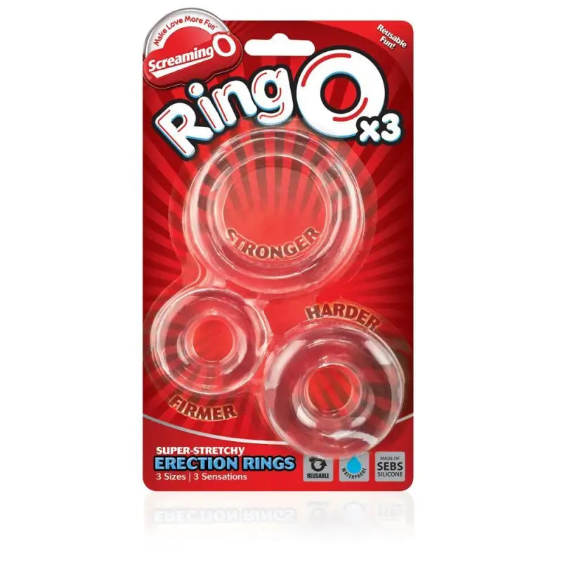 Elevate Your Pleasure with Screaming O Ringo X3 Clear Cock Rings