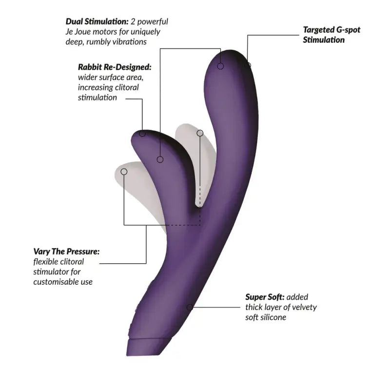 Experience Bliss with the Je Joue Hera Sleek Rabbit Vibrator Purple