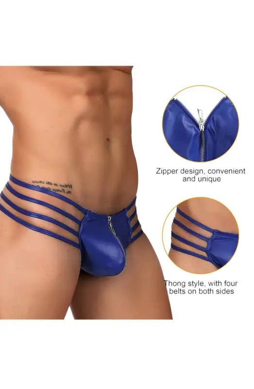 Experience Bold Confidence with YesX YX972 Men’s Thong Blue
