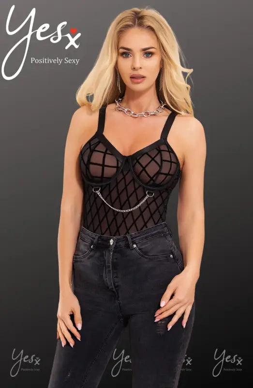 Experience Bold Elegance with the YesX YX846 Black Bodysuit