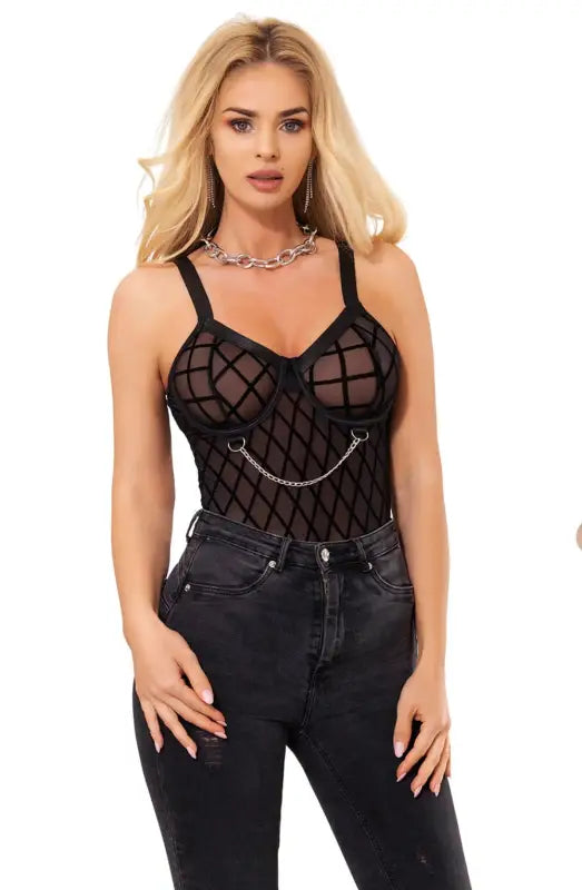 Experience Bold Elegance with the YesX YX846 Black Bodysuit