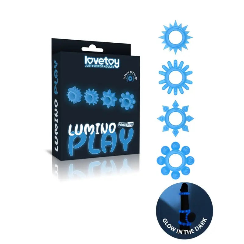 Experience Dark Lumino Play with Lovetoy Glow Cockring Set
