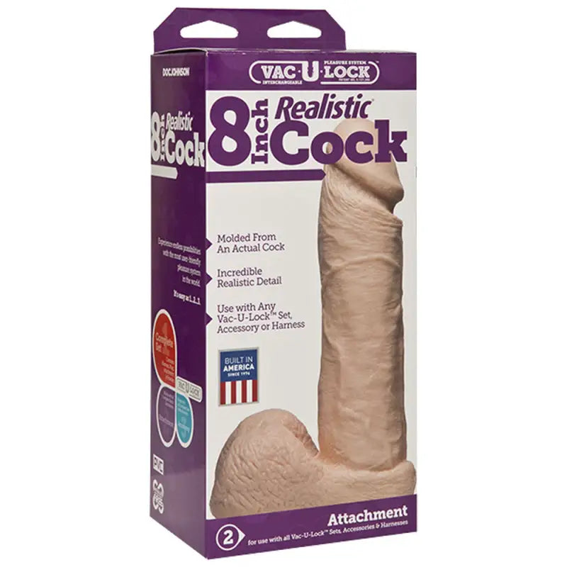 Experience Ecstasy with the 8 Inch Realistic Cock Attachment Flesh Pink