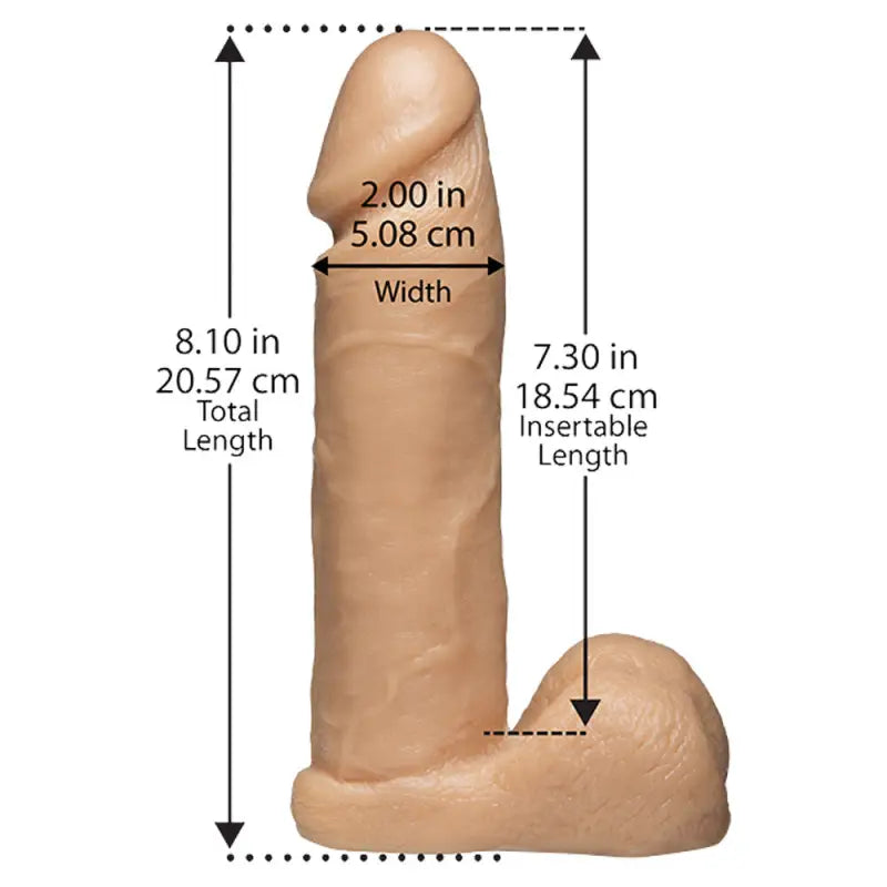 Experience Ecstasy with the 8 Inch Realistic Cock Attachment Flesh Pink
