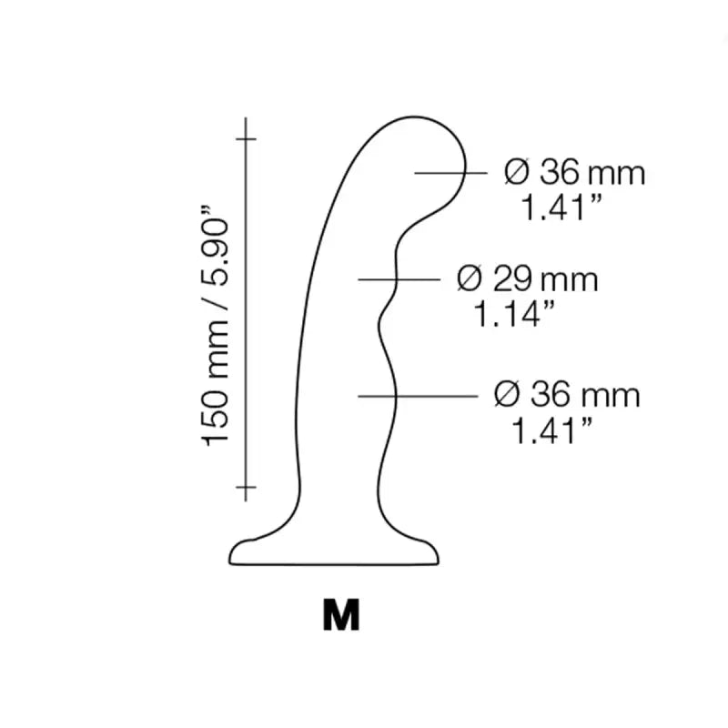 Strap On Me - Dildo Plug P&G Black - M
