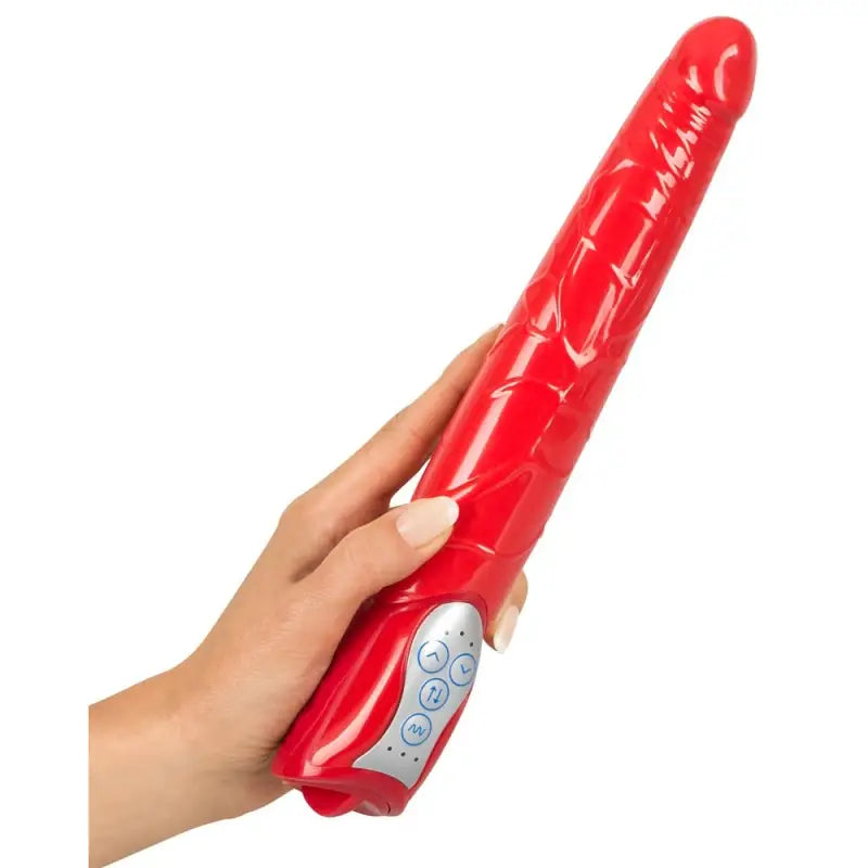 Experience Ecstasy with the Red Push Standard Vibrator’s Thrilling Thrust Function