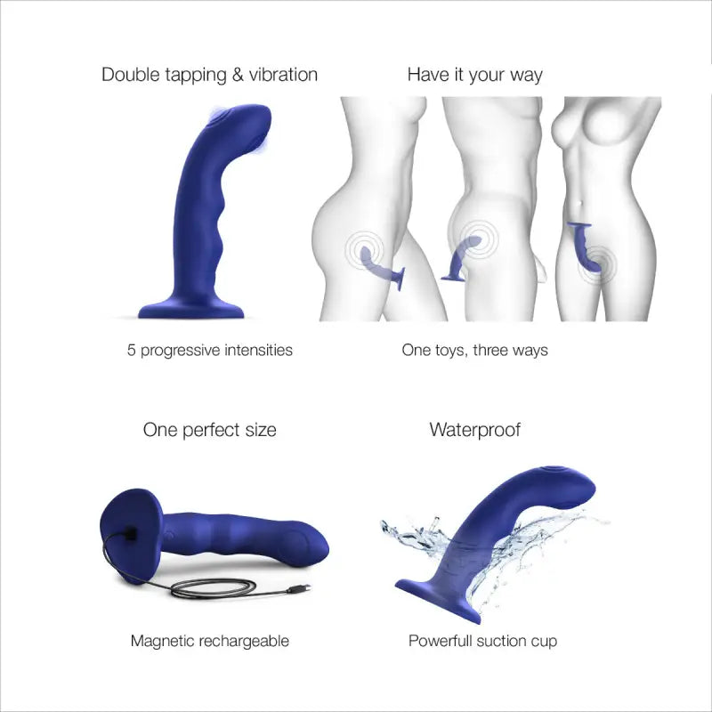Strap On Me - Tapping Dildo Blue