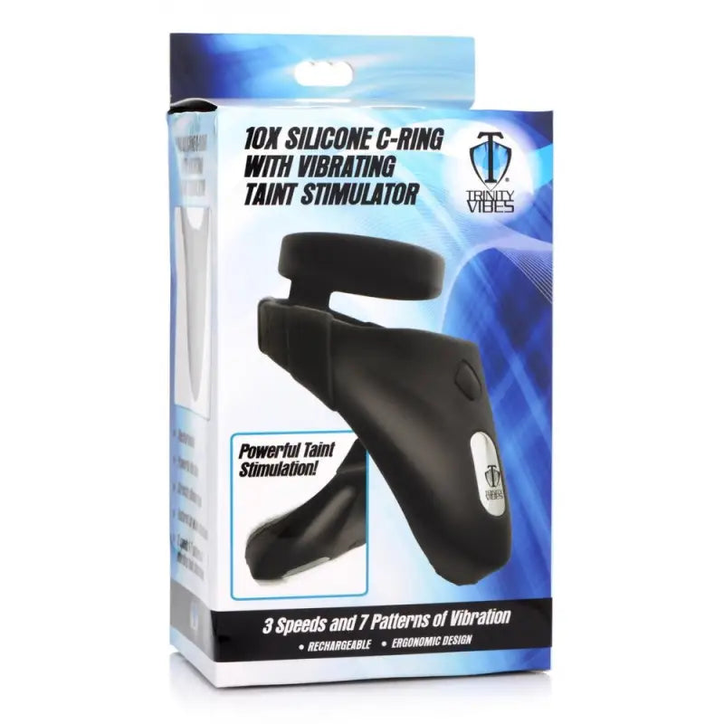 Experience Ecstasy with Trinity 10x Rechargeable Silicone Cock Ring