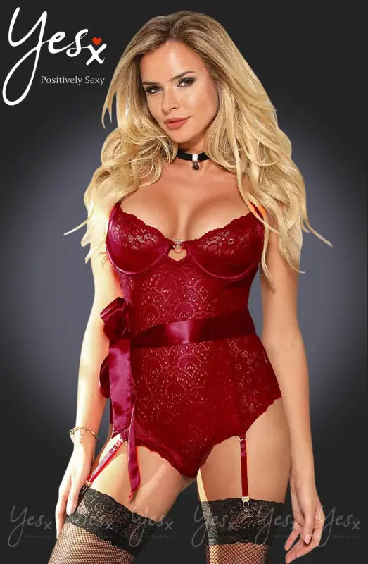 Experience Elegance in the YesX YX951 Red Stunning Lace Body