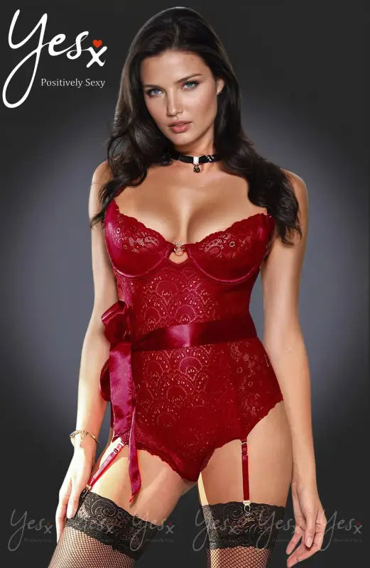Experience Elegance in the YesX YX951 Red Stunning Lace Body