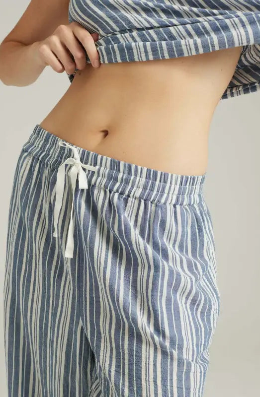 Experience Elegance with All-New Relaxed-Fit Classic Trouser French Navy Stripe